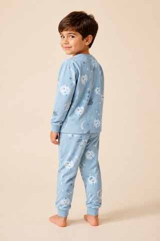 Eray Alp Kids Erkek Çocuk Pijama Takımı Rahat Uyku Takımı Mavi