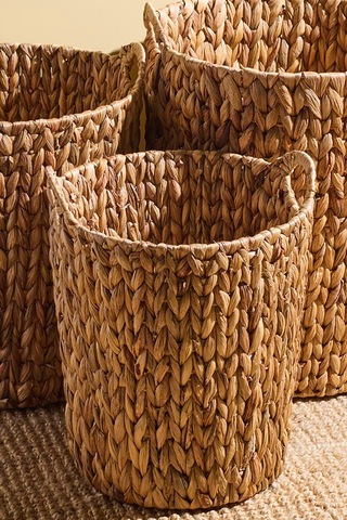 Cilento Hasır 3'lü Sepet Seti Kahverengı Kahverengi