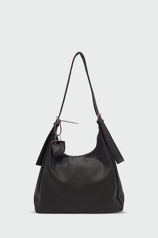 Guts Charmlı Salaş Omuz Çantası Kahve Kahverengi - Siyah - Bej