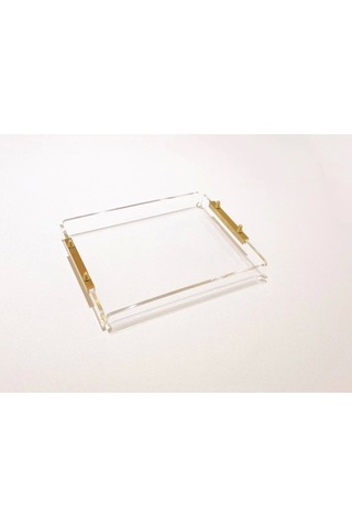 Agbtrend Gold Tray -s- Dekorasyon Ve Sunum Tepsisi Şeffaf