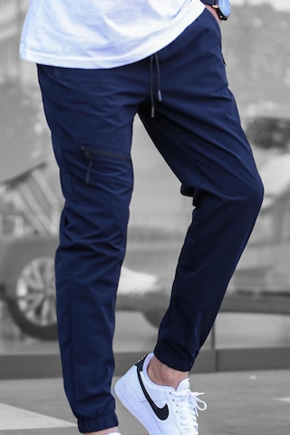 Madmext Lacivert Fermuar Detaylı Paraşüt Jogger Pantolon Lacivert