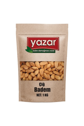 Yazar Kuruyemiş Çiğ Badem İçi 1 KG