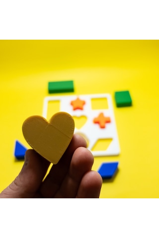 9 Parçalı Kalın Geometrik Bultak - Renk Ve Şekil Öğrenme Montessori Seti, Bebek İnce Motor Oyunu