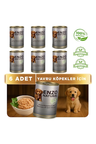 Enzo Natural Dana Etli Yavru Köpek Maması 6 x 410 G