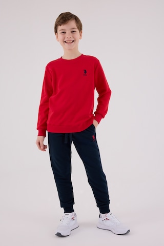 U.S. Polo Assn. Lisanslı Erkek Çocuk Alt Üst 2 Parça Eşofman Takımı Us2208 Kırmızı