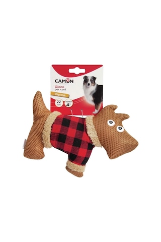 Camon Peluş Köpek Oyuncak 22 Cm: Gıcırtılı Ve Eğlenceli Kumaş Evcil Hayvan Oyuncağı