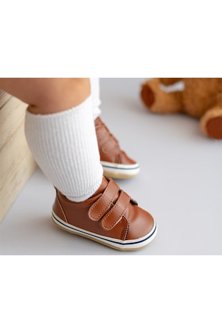First Step Kahverengi Patik Bebek Patik Kışlık, Anaokulu, Kreş, Ev Günlük Ayakkabı G-2353-KAHVERENGI Kahverengi