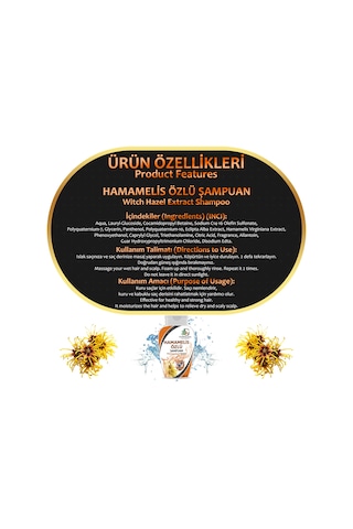 Gökçek Şifa Hamamelis Özlü Şampuan 300 ML