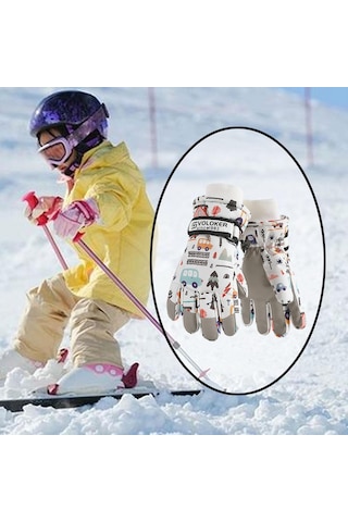Suntek Çocuklar Kayak Eldivenleri Bisikleti Motosiklet Için S Çok Renkli