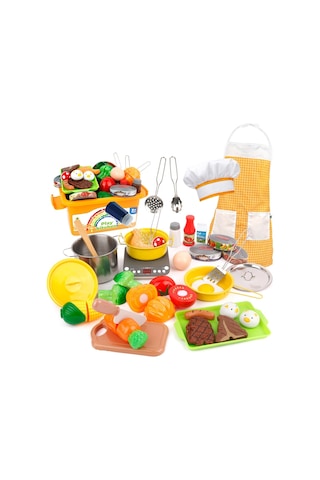 Çocuklar İçin Mutfak Oyuncaklar Pişirme Seti Çok Renkli 38 Adet Diğer