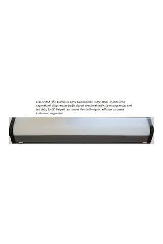 Pc Led Etanş Armatür 60w 9000lm 3000-4000-6500k