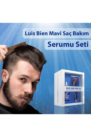 Luis Bien Saç Dökülmesine Karşı Etkili Mavi Saç Bakım Serumu 30 ML + Dermaroller