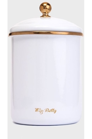 Vntgkvn-005 Miss Betty Vintage Style 15 Cm Emaye Kavanoz 001