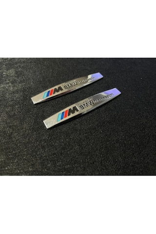 Powered By Bmw M Motorsport Metal Çamurluk Logo 2 Ad Car Logo