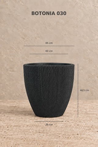 Bostann Dekoratif Saksı - Botonıa 030 - 50l - Antrasit 50 Lt