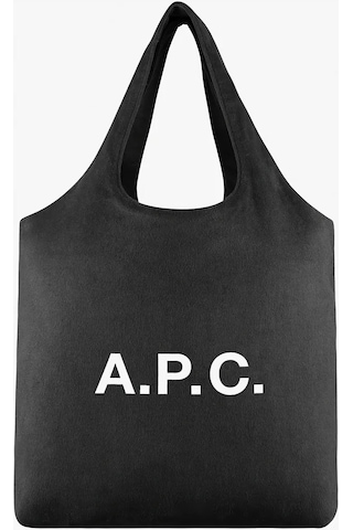 A.p.c Ninon Unisex Lüks Yün Kaşmir Karışımlı Yatay Tote Çanta Spor Çanta Siyah