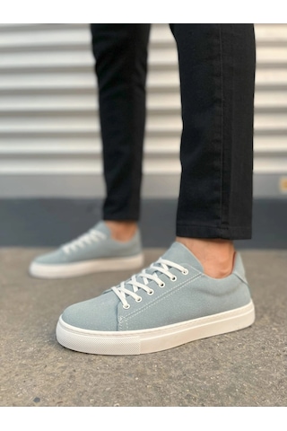 Mevese Austin Bağcıklı Cilt Erkek Günlük Sneaker Ayakkabı - Mavi