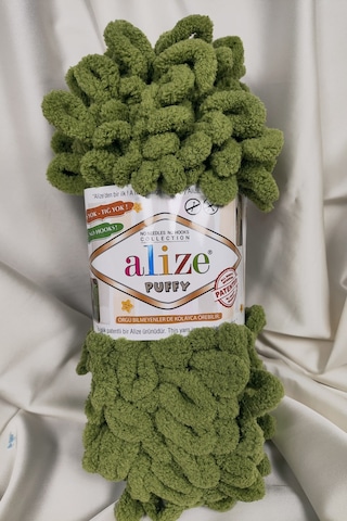 Puffy Kaplumbağa Yeşili El Örgü İpi 100gr. 9mt. 5'li Paket - Renk: 485
