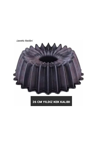 Döküm Granit 26 Cm Siyah Yıldız Kek Kalıbı
