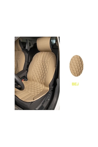 Volvo S60 2019+ Uyumlu Koltuk Minderi Ön 2'li Set Elegance Bej