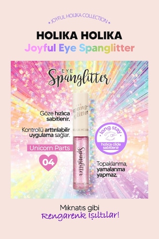 Holika Holika Jel Glitter Yoğun Işıltılı Göz Farı Kore Makyaj Trendi Holika Holika Eye Spanglitter Pembe