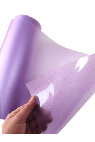 Parlak Simli Görünüm Mor Renk Yapışkanlı Folyo 30 Cm 1 Metre