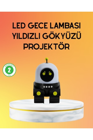 Taşınabilir Lityum Bataryalı Led Gece Lambası Ve Projektör Renkli
