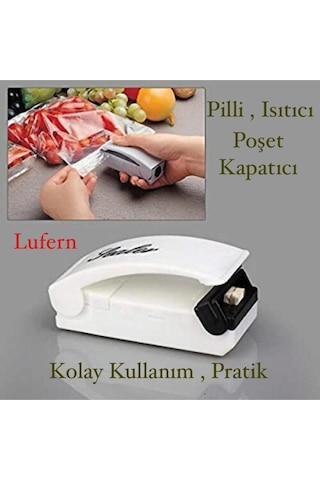 Çok Fonksiyonlu Pilli Poşet Kapatıcı Isıtıcılı Poşet Kapatma Makinesi Pratik Mutfak Gereci Çok Renkli
