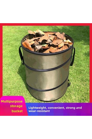 Wezone Toprak, Yaprak Ve Çöp İçin Kollapsibl Oxford Kumaş Bahçe Çöpçüğü - Büyük Kapasite Dış Mekan Çöp Kutusu Toptan Satış