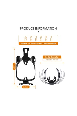 West Bıkıng Bisiklet Alüminyum İçecek Şişesi Tutucu, Renk: Kırmızı Siyah Degrade Çok Renkli