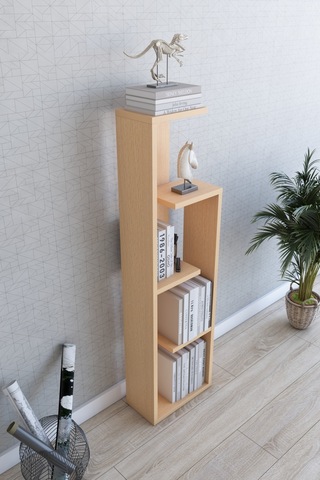 Zile 4 Raflı Kitaplık, Kayın 44x157x25 Cm Nocolor-0b4ce28c