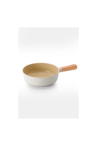 Fika Seramik Kaplama Wok Tava 26 Cm - Bej-7357 Şeffaf