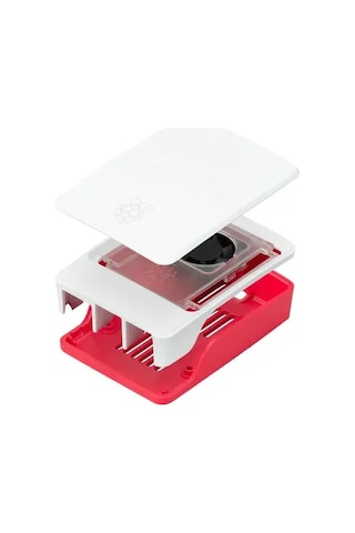 Raspberry Pi 5 Lisanslı Kutu - Kırmızı Beyaz