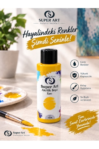 Superart Akrilik Boya Sarı Sarı