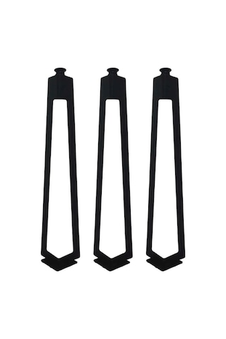 3'lü Dekoratif Metal Firkete Sehpa Ayağı (52 cm Yükseklik)