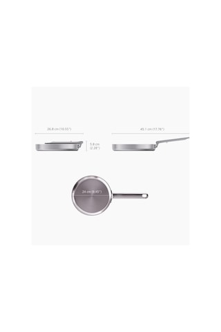 Joseph Joseph 1000025 Space Paslanmaz Çelik 24 Cm Kızartma Tavası Inox