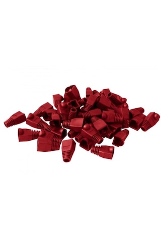 Qport Q-p5k Rj45 Kılıf 50'li Paket Kırmızı Rj45 Konnektör Kılıf