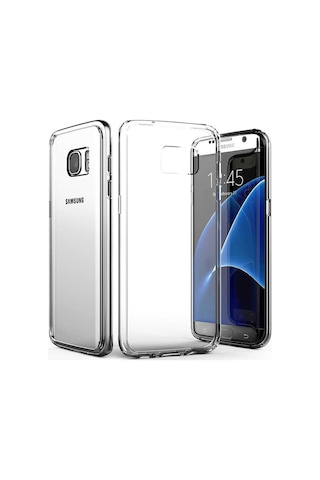 Kvy Samsung Galaxy Uyumlu S7 Edge Kamera Korumalı Süper Silikon Kılıf