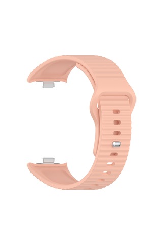 Redmi Watch 6 Silikon Kordon Tırtıklı Suya Dayanıklı Tasarım Pembe