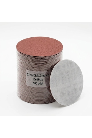 115 Mm Cırtlı Disk Zımpara Deliksiz Aluminyum Oksit 240 Kum Pakette 100 Adet
