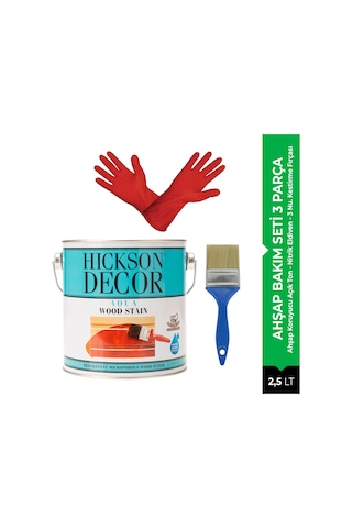 Hickson Decor Aqua Ultra Açık Ton 2,5 Lt Ahşap Koruma Seti 3 Parça
