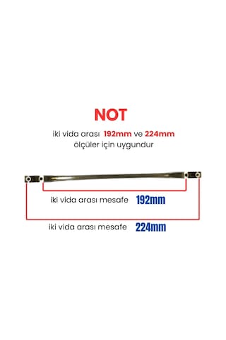 5 Adet Metal Ezgi Mobilya Çekmece Dolap Kulpu Krom 192-224mm Krom