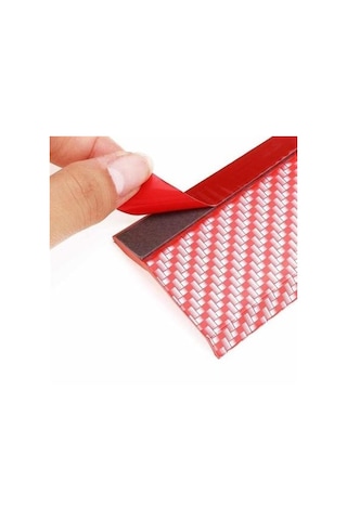 Buffer Kırmızı Renkli 2,5 Metre Araba Oto Ön Tampon Koruyucu Kauçuk Pratik Tampon Şerit Bant Döşeme