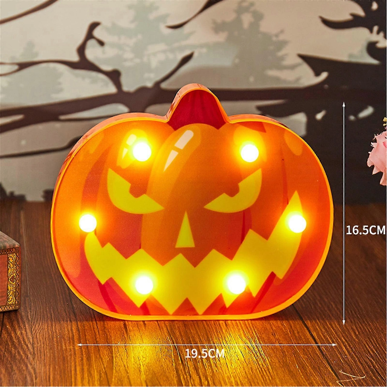 Cadılar Bayramı Simülasyonu Lamba Pil Kutusu Işık Dizisi Dekoratif Lamba Jack-o'-lantern Diğer