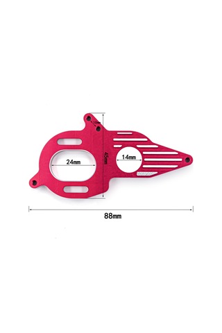 Samdoo Arrma Granite Mega 1/10 4x4 İçin Alüminyum Motor Soğutucu Tabanı Kırmızı - Bjm106