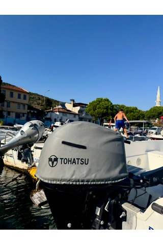 Tekne Motor Kılıfı Dıştan Takma Marin Deri Tohatsu 30 Hp