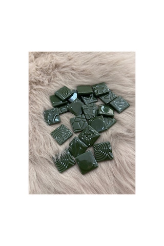Sanatsal Dokulu Mozaik Dc-06 25x25mm Yeşil 500gr