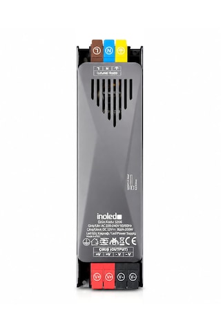 İnoled 1206 16,6a 200w 12v Led Güç Kaynağı Kısa Devre Korumalı Adaptör Şerit Led Trafo 220v Ac 12v Dc Dönüştürücü Yüksek Verimli, Güvenli, Uzun Ömürlü Led Trafo 16,6 A