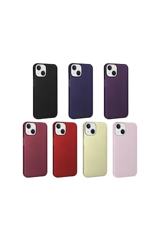 Noktaks - Apple Uyumlu iPhone 15 - Kılıf Mat Renkli Esnek Premier Silikon Kapak - Rose Gold