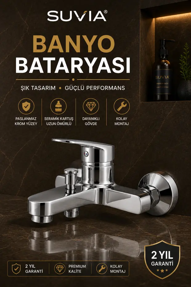 Armatür Seti 4'lü Banyo Bataryası Yağmurlama Duş Seti Lavabo Ve Mutfak Bataryası Krom